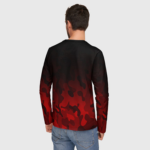Мужской лонгслив DUCATI ДУКАТИ КАМУФЛЯЖ / 3D-принт – фото 4
