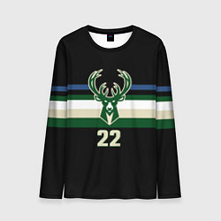 Лонгслив мужской Milwaukee Bucks форма Крис Миддлтон, цвет: 3D-принт