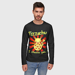 Лонгслив мужской Пиццачу, цвет: 3D-принт — фото 2