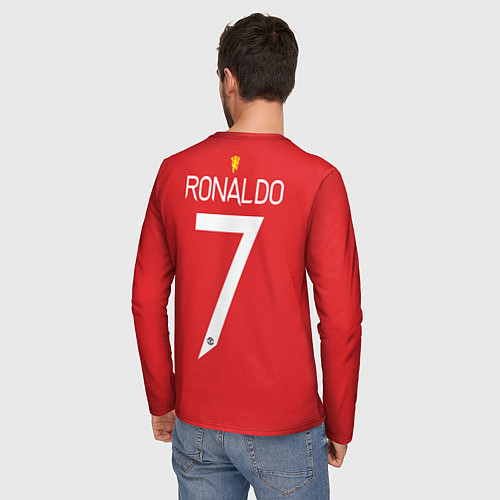 Мужской лонгслив Ronaldo Manchester United / 3D-принт – фото 4