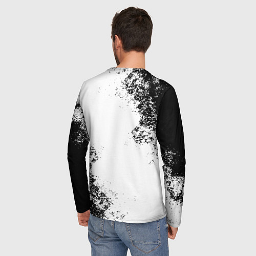 Мужской лонгслив BMW БМВ РАЗРЕЗАННОЕ ЛОГО / 3D-принт – фото 4