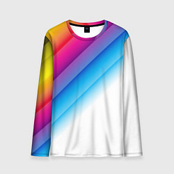 Лонгслив мужской РАДУЖНЫЕ ПОЛОСЫ RAINBOW Z, цвет: 3D-принт