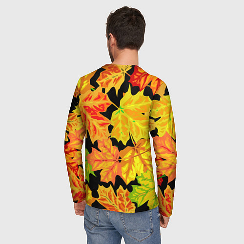 Мужской лонгслив LEAF FALL AUTUMN / 3D-принт – фото 4