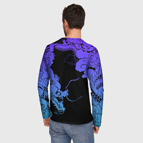 Мужской лонгслив Дракон Dragon / 3D-принт – фото 4