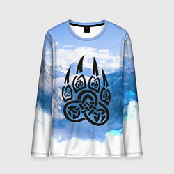 Лонгслив мужской Печать Велеса Волчья лапа, цвет: 3D-принт