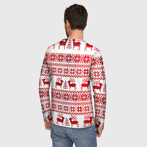 Мужской лонгслив Зимний лес / 3D-принт – фото 4