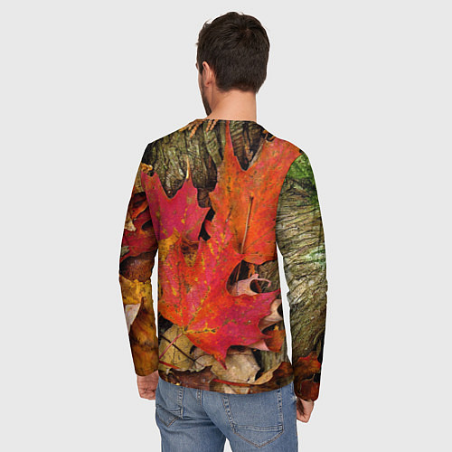 Мужской лонгслив Листопадкленовые листья / 3D-принт – фото 4
