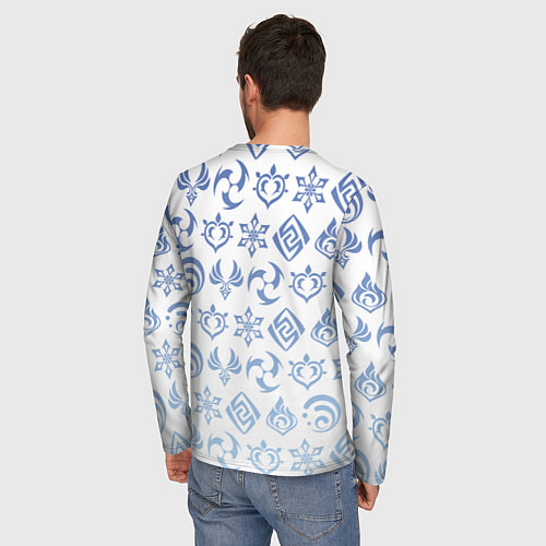 Мужской лонгслив КАМИСАТО АЯКА КРИО / 3D-принт – фото 4