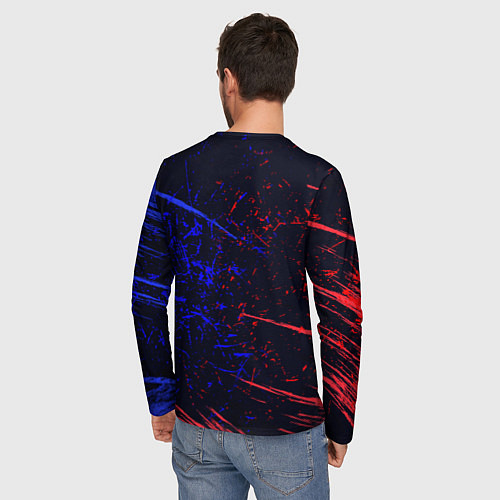 Мужской лонгслив Neon Samurai Неоновый Самурай / 3D-принт – фото 4