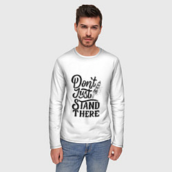 Лонгслив мужской Не стой там просто так, цвет: 3D-принт — фото 2