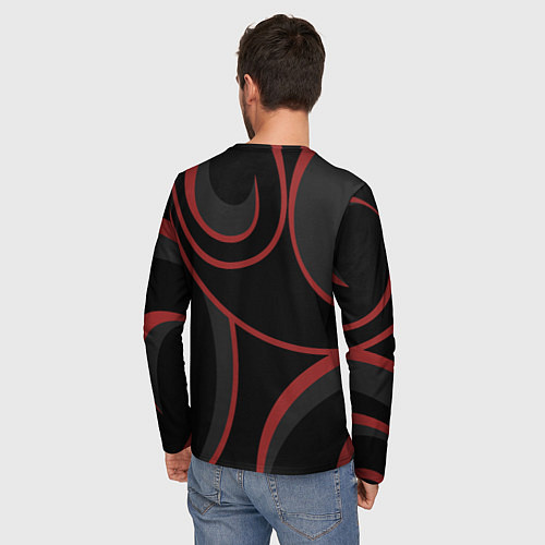 Мужской лонгслив Хеллоуинская тыква-хання / 3D-принт – фото 4
