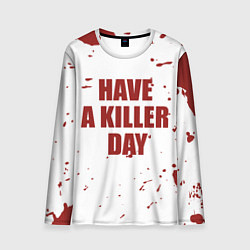 Лонгслив мужской Blood have a killer day Dexter, цвет: 3D-принт