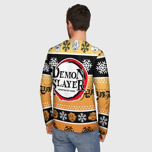 Мужской лонгслив ЗЕНИЦУ АГАЦУМА НОВЫЙ ГОД / 3D-принт – фото 4