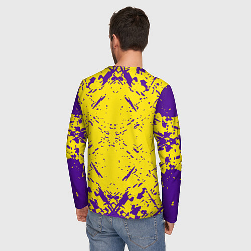 Мужской лонгслив ЛЕЙКЕРС LOS ANGELES LAKERS, / 3D-принт – фото 4