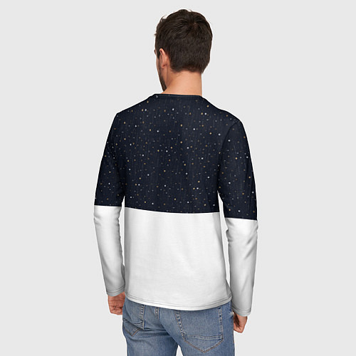 Мужской лонгслив Новогодний Оленёнок Рудольф / 3D-принт – фото 4