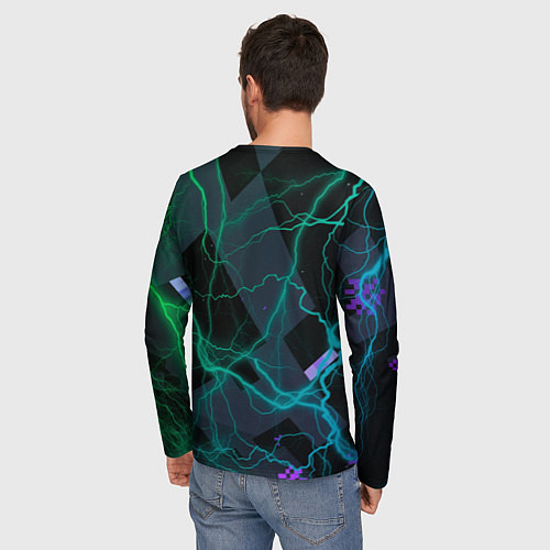 Мужской лонгслив Молнии Майнкрафт / 3D-принт – фото 4