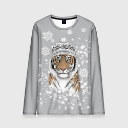 Лонгслив мужской Снежный тигр, цвет: 3D-принт