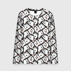 Лонгслив мужской Сибирский Хаски Husky, цвет: 3D-принт