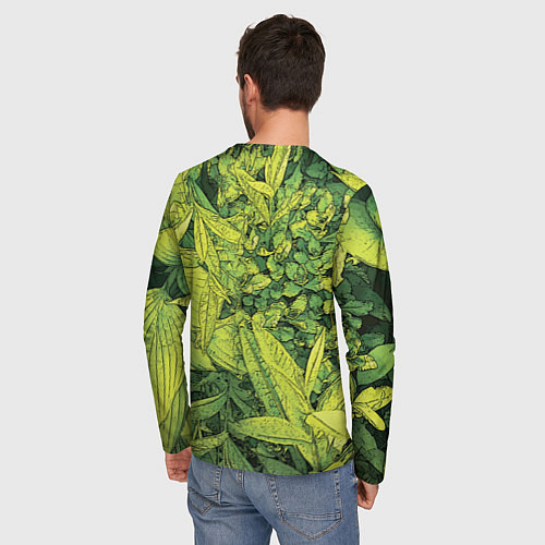 Мужской лонгслив Растительная жизнь - Хоста / 3D-принт – фото 4