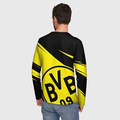 Мужской лонгслив BORUSSIA BVB 09 LOGO / 3D-принт – фото 4