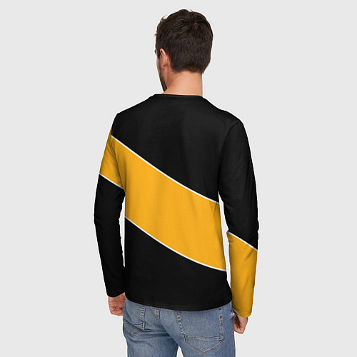 Мужской лонгслив Бостон Брюинз, Boston Bruins / 3D-принт – фото 4