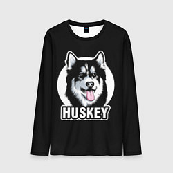 Мужской лонгслив Собака Хаски Husky