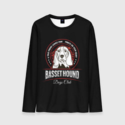Лонгслив мужской Бассет Хаунд Basset Hound, цвет: 3D-принт
