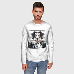 Лонгслив мужской Австралийская Овчарка Australian Shepherd, цвет: 3D-принт — фото 2