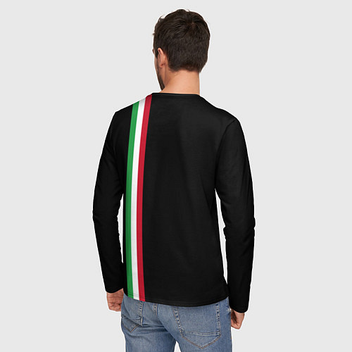 Мужской лонгслив DUCATI MOTOCYCLE ITALY LINE / 3D-принт – фото 4