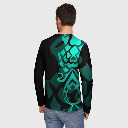 Мужской лонгслив ТАТУИРОВКА СЯО АДЕПТ / 3D-принт – фото 4