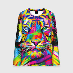 Лонгслив мужской Тигр в стиле поп-арт, цвет: 3D-принт