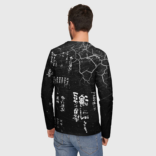 Мужской лонгслив Японский Дракон Иероглифы Dragon Japan / 3D-принт – фото 4