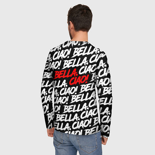 Мужской лонгслив БУМАЖНЫЙ ДОМ БЕЛЛА ЧАО! УЗОР / 3D-принт – фото 4