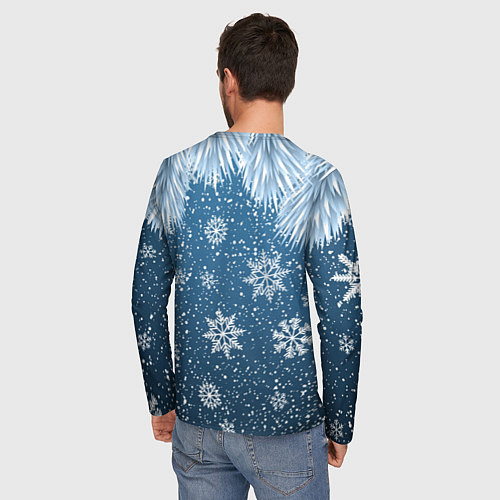 Мужской лонгслив DAB SANTA WINTER / 3D-принт – фото 4