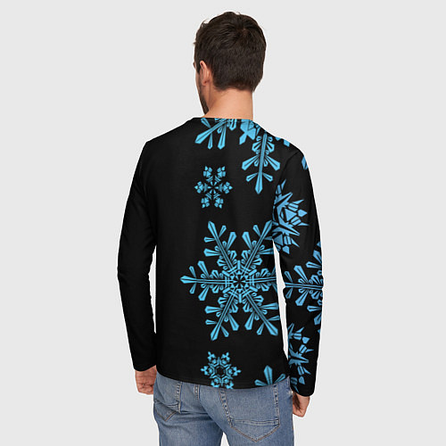 Мужской лонгслив Снежная Стена / 3D-принт – фото 4