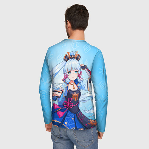 Мужской лонгслив Аяка - Геншин Импакт / 3D-принт – фото 4