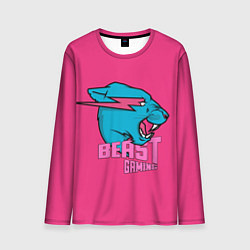 Мужской лонгслив Mr Beast Gaming Full Print Pink edition