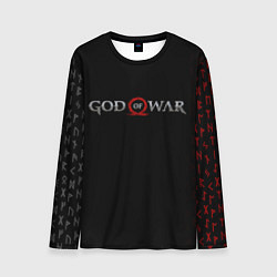 Лонгслив мужской GOD OF WAR LOGO, РУНЫ, цвет: 3D-принт