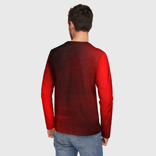 Мужской лонгслив RENAULT - Глитч / 3D-принт – фото 4