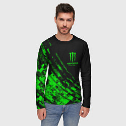 Лонгслив мужской Monster Energy Текстура, цвет: 3D-принт — фото 2