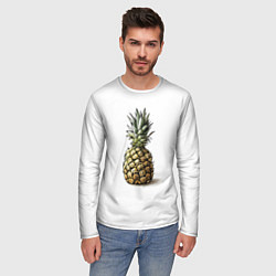 Лонгслив мужской Pineapple watercolor, цвет: 3D-принт — фото 2