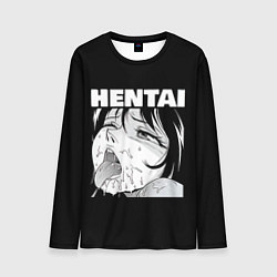 Лонгслив мужской HENTAI девочка ahegao, цвет: 3D-принт