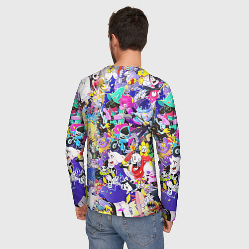 Мужской лонгслив UNDERTALE PATTERN HEROES, ВСЕ ГЕРОИ ИГРЫ / 3D-принт – фото 4