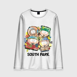 Лонгслив мужской South Park - Южный парк краски, цвет: 3D-принт