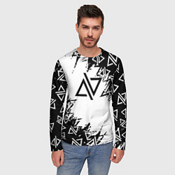 Лонгслив мужской Адель певица паттерн, цвет: 3D-принт — фото 2