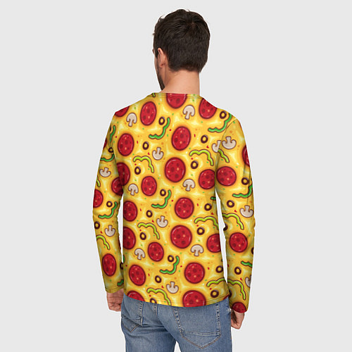 Мужской лонгслив Pizza salami / 3D-принт – фото 4