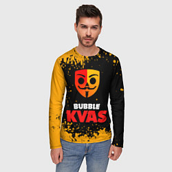 Лонгслив мужской Bubble Kvas Бабл Квас, логотип, цвет: 3D-принт — фото 2