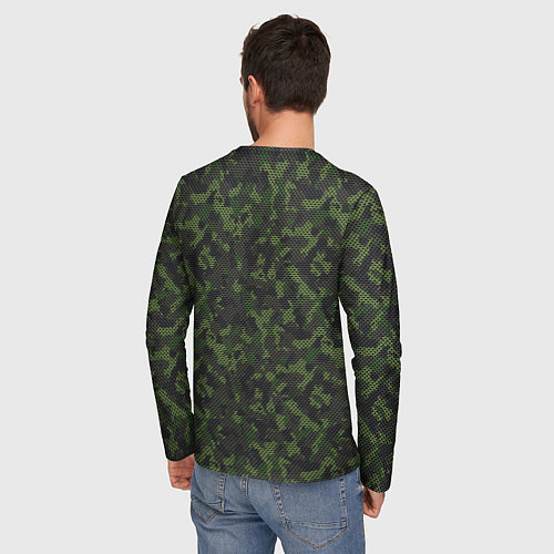 Мужской лонгслив Камуфляж с холстовой сеткой / 3D-принт – фото 4
