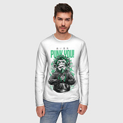 Лонгслив мужской Punk you!, цвет: 3D-принт — фото 2