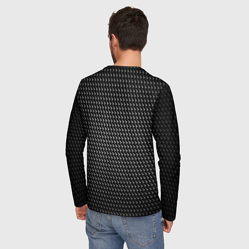 Мужской лонгслив FORZA HORIZON - Карбон / 3D-принт – фото 4